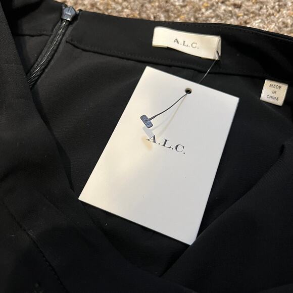 A.L.C. Black  Rhinestone Leopard Midi Skirt size 2 - Picture 9 of 10